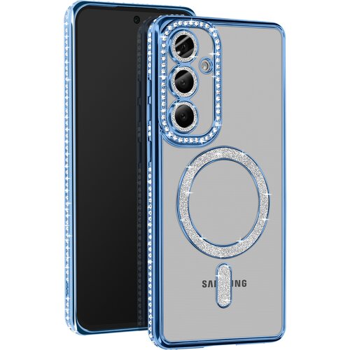AVIZAR ohi&scaron;je diamond za samsung galaxy S24 fe magsafe obris strass, svetlo modra, (5000013488) Cene