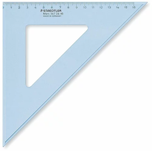 Staedtler Trikotnik, 45/45 °, 26 cm, transparentno modra