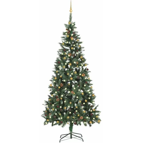 Umjetno božićno drvce LED sa setom kuglica 210 cm