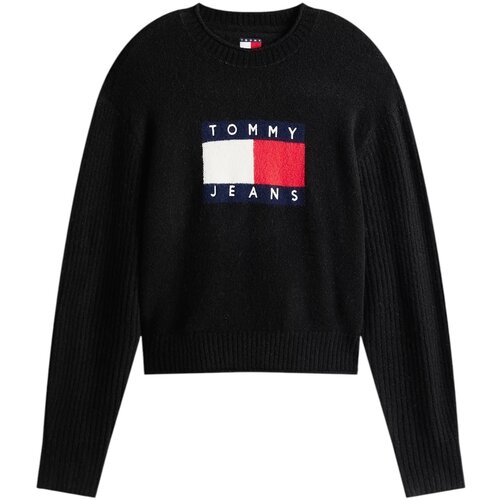 Tommy Hilfiger Puloverji TJW MELANGE FLAG SWE DW0DW21782 Črna Cene