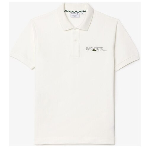 Lacoste SHORT SLEEVED RIBBED COLLAR Bijela Slike