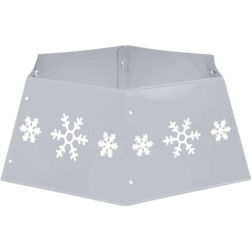 VidaXL Podloga za božićno drvce srebrno-bijela &amp;Oslash; 68 x 25 cm Slike