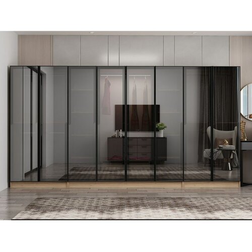 Hanah home ormar sa reflektujućim staklom Nisa 20654, 360 cm, dore Slike