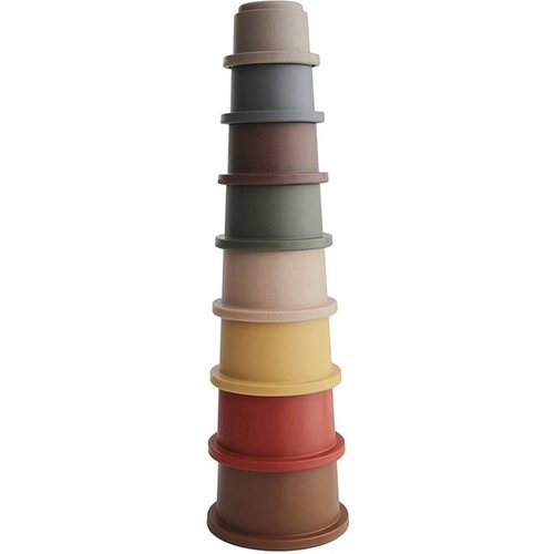 Mushie Stacking Cups Toy igrača 3v1 Retro 8 kos Cene