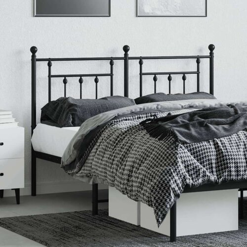  Metalno uzglavlje crno 135 cm Slike