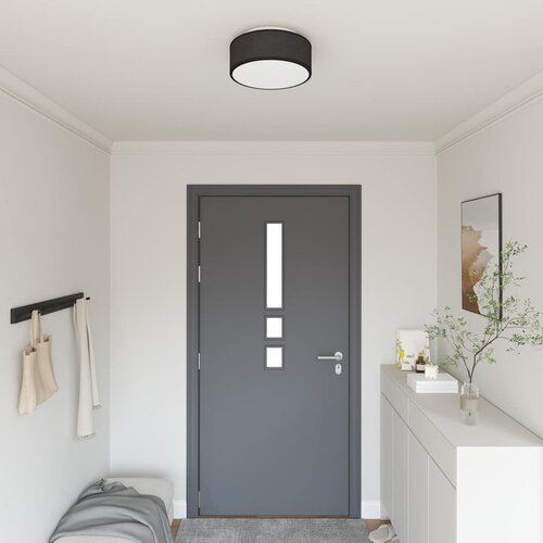  Stropna svjetiljka Crna 30 x 30 x 13,5 cm tkanina Slike