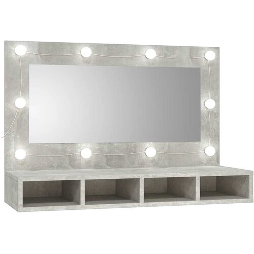  Kupaonski ormarić s LED ogledalom boja betona 90 x 31,5 x 62 cm Cene