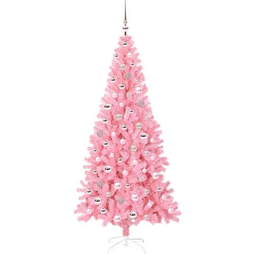 VidaXL Božićno drvce s 300 LED svjetlima Ružičasta 210 cm PVC Slike