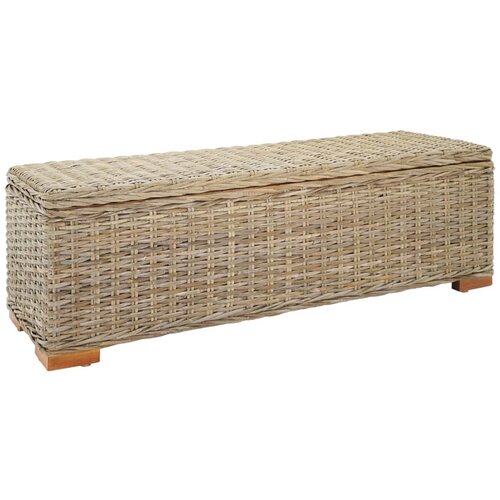 VidaXL &amp;Scaron;katla za shranjevanje 110 cm naravni kubu ratan in mangov les, (21060362) Slike