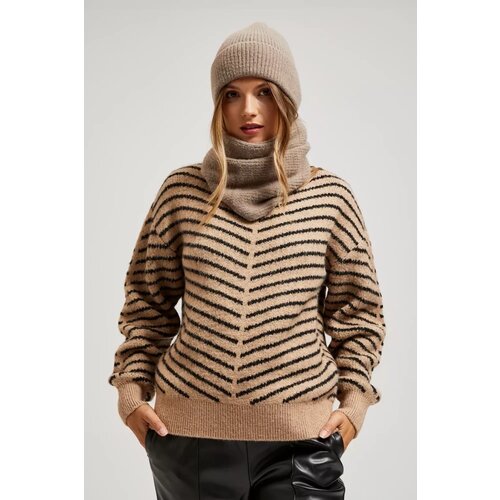 Marisse Coffee Hat Decorated With Metallic Thread Slike
