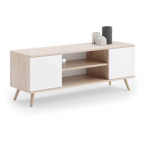 Kobi Furniture TV omarica Focus, skandinavski stil, zlati craft hrast - bela, (20626002) Cene