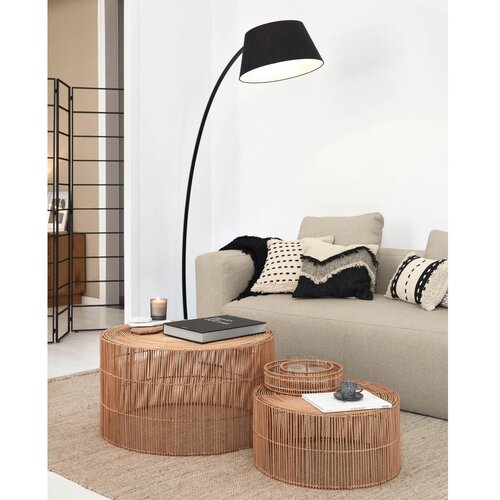Kave Home Okrogle mizice v kompletu 2 ks iz ratana v naravni barvi &amp;oslash; 66 cm Elmima &amp;ndash; Slike