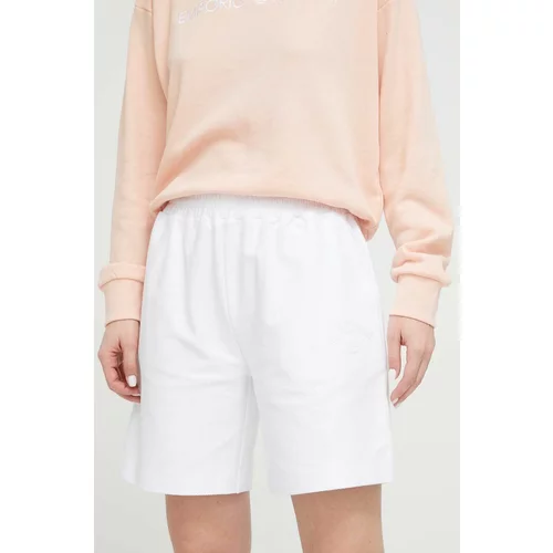 Emporio Armani Underwear Kratke hlače za žene, boja: bijela, s tiskom, visoki struk