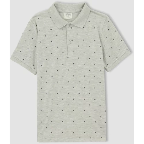 Defacto Boy Regular Fit Short Sleeve Polka Dot Print T-Shirt