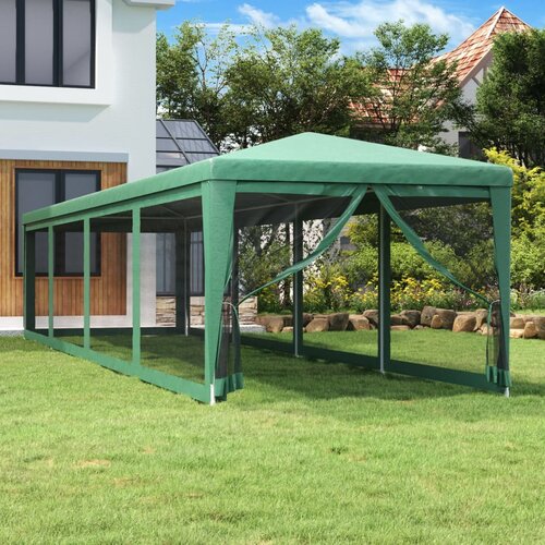 vidaXL Šator za zabave s 10 mrežastih bočnih zidova zeleni 3x12 m HDPE Cijene