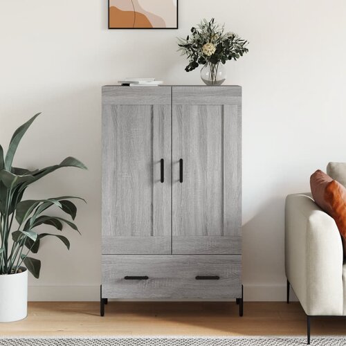 VidaXL Visoka komoda siva boja hrasta 69 5x31x115 cm konstruirano drvo Slike