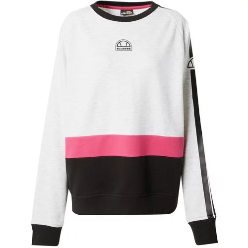 Ellesse Sportska sweater majica 'Prudence' roza / crna / bijela melange