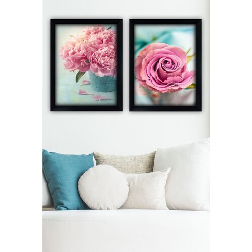 Wallity SYC7436502415463 multicolor decorative framed painting (2 pieces) Cene