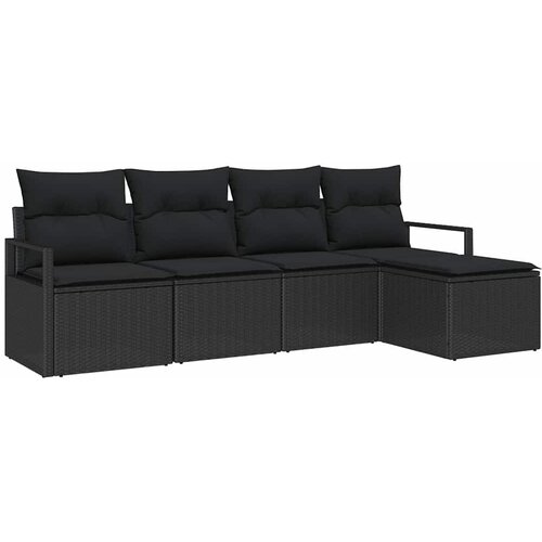  Set sofe 5 kom. Crna poliratan 230 x 117 x 85 cm Slike