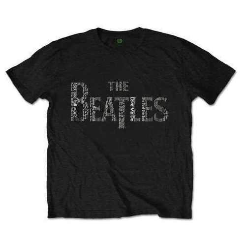 The Beatles Majica Drop T Songs Unisex Black L