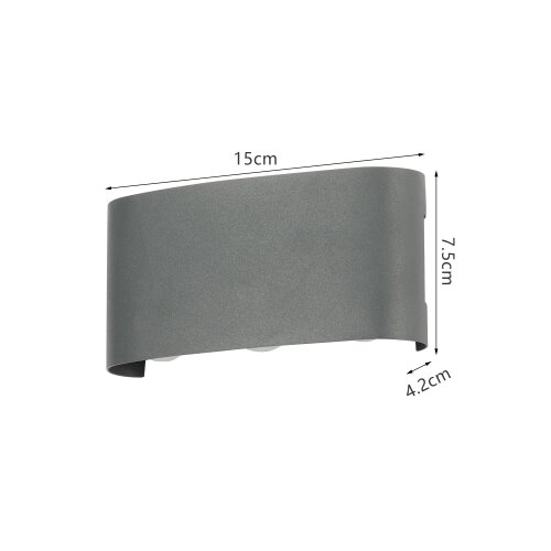  Brilagi - LED spolja&amp;scaron;nje zidno svetlo FLAREBOX LED/6W/230V antracit IP65 Slike