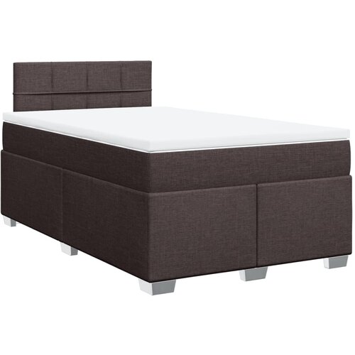 Maison Chic Box spring postelja - Vzmetna postelja z vzmetnico temno rjav 120x200 cm blago SL5360, (21902422) Cene
