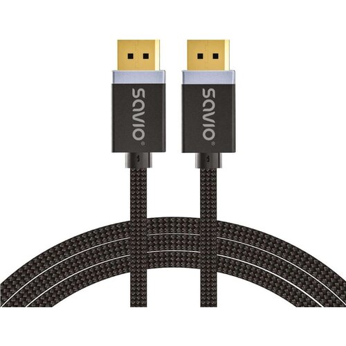Savio DisplayPort cable 2 m Black CL-166 Cijene