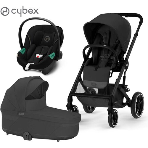 Cybex Gold® otroški voziček 3v1 balios™ s lux moon black (black frame) + aton™ s2 moon black Cene