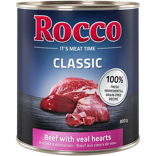  Varčno pakiranje Rocco Classic 24 x 800 g - Govedina s telečjimi srci Cijene
