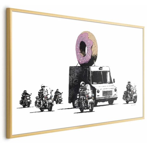  Plakat - Donut Police 30x21 Zlatni okvir Cijene