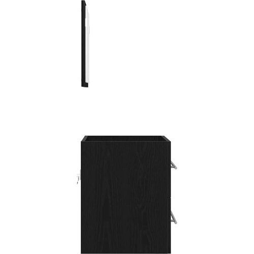  Set namje&amp;scaron;taja za kupaonicu s ladicama Crna 41 x 38,5 x 48 cm Slike