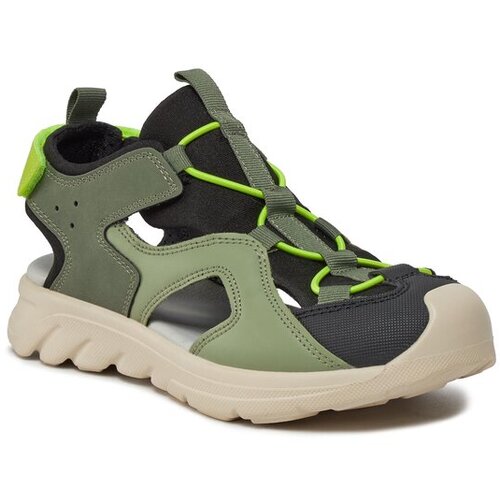 Geox J Airadyum Bo Sandalen voor kinderen, zwart/koningsblauw, 26 EU
