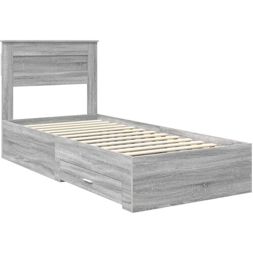  Okvir za krevet Sivi Sonoma i srebrna 75 x 190 cm Slike