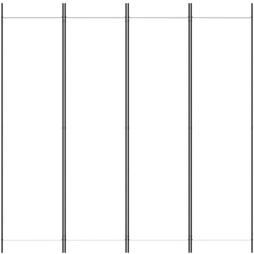  pregrada s 4 panela bijela 200 x 200 cm od tkanine Slike