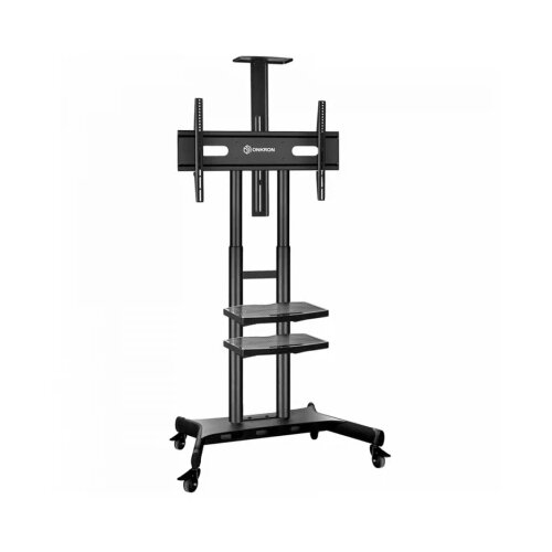 ONKRON Mobile TV Stand for 50-83&rdquo; TVs with Wheels Shelves Height Adjustable Rolling TV Cart, Black Cene