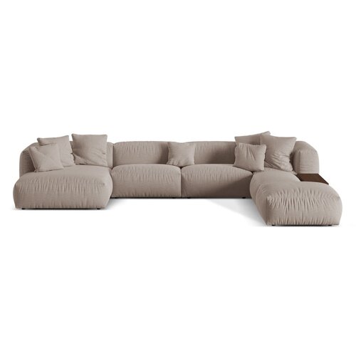 Micadoni Bež kutna garnitura (s desnim kutom/u obliku slova &amp;quot;U&amp;quot;) Martina &amp;ndash; Home Slike