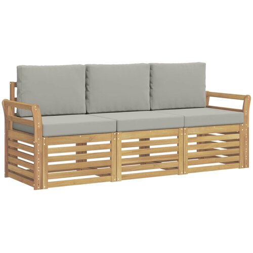  Setovi sofa 3 kom. Bijela i svjetlosiva Polyester 194 x 63 x 73 cm Slike
