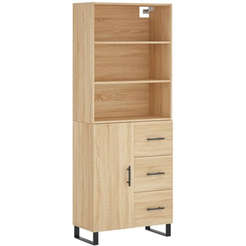  Visoka komoda hrasta sonome 69,5x34x180cm od konstruiranog drva Slike