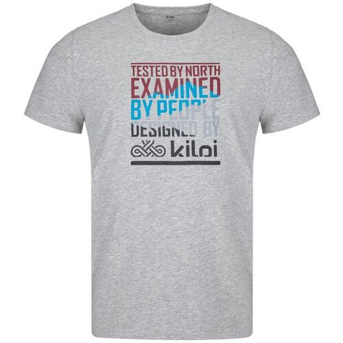 Kilpi Men's cotton T-shirt TYPON-M LIGHT GRAY Cene
