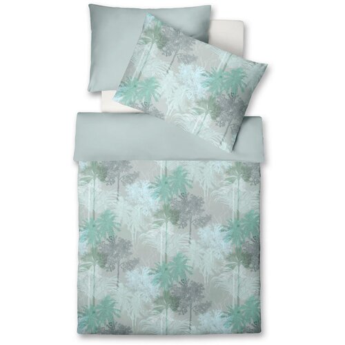 Fleuresse posteljnina miami 140/200 cm mako saten siva, turkizna, pastelno modra Cene