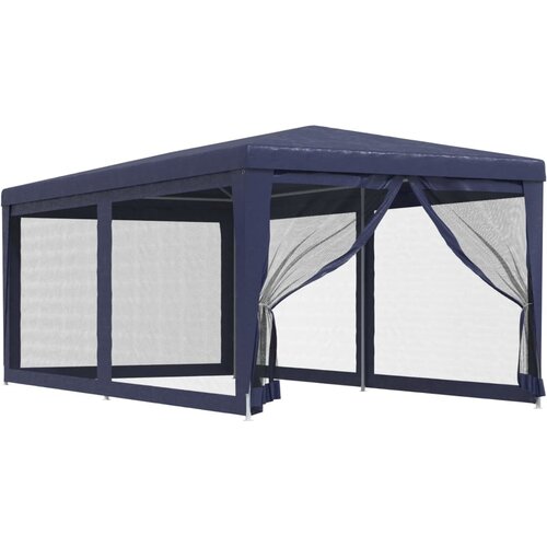  za zabave sa 6 mrežastih bočnih zidova plavi 3 x 6 m HDPE Slike