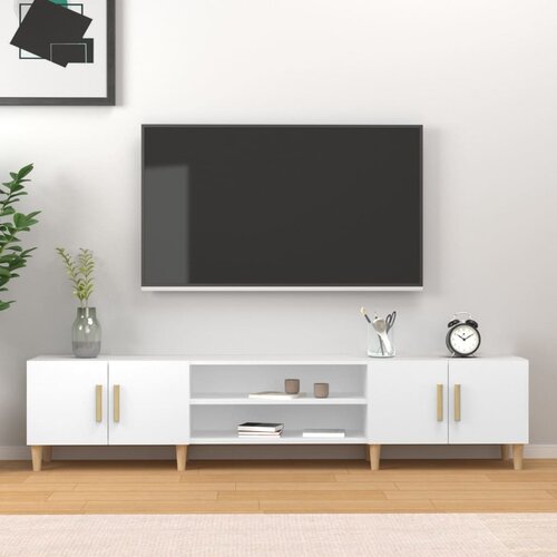 vidaXL TV omarica bela 180x31,5x40 cm inženirski les Cene