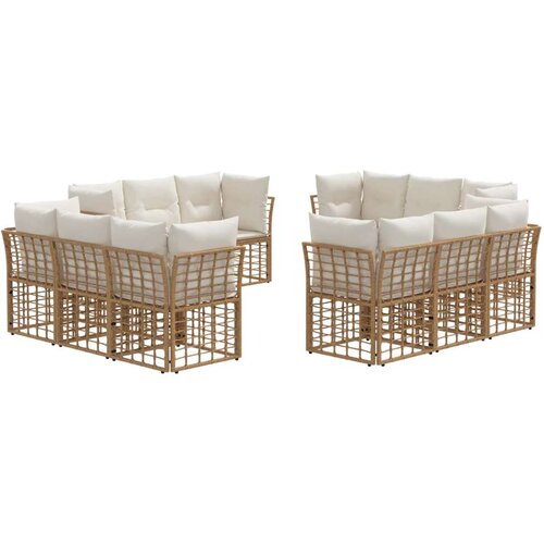  Set vanjskih sofa Prirodna Poliester - Prirodna bez stola Cijene