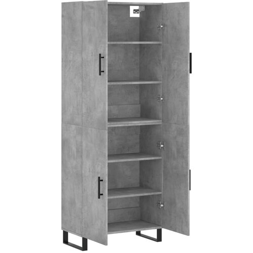  Visoka komoda siva betona 69,5x34x180 cm od konstruiranog drva Slike