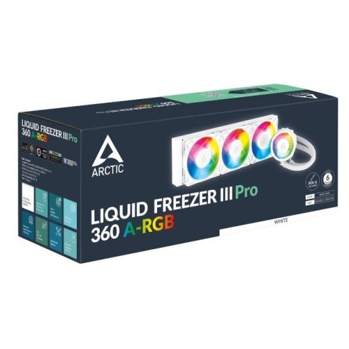 Arctic LIQUID FREEZER III PRO 360mm A-RGB vodno hlajenje za INTEL/AMD procesorje (bel) Cene