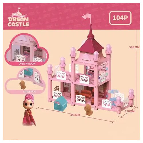 Magic Toys Katiejin roza sanjski dvorec 104-delni igralni set Cene