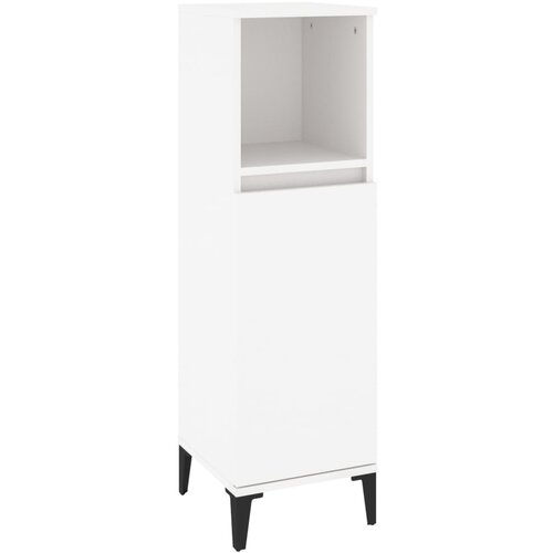 Maison Chic Kopalniška omarica - Kopalniški kabinet bela 30x30x100 cm inženirski les, (21794515) Cene