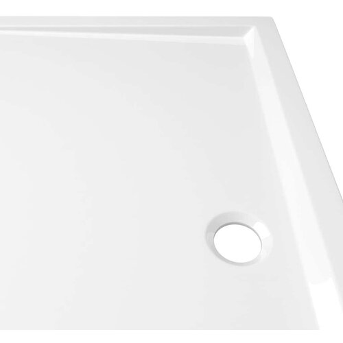 VidaXL Pravokutna ABS tu&amp;scaron;-kada bijela 80 x 90 cm Slike