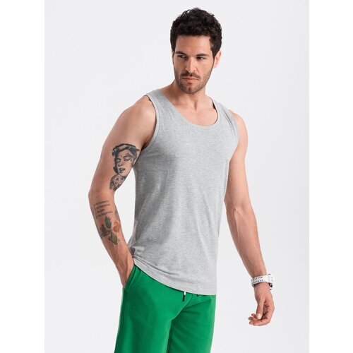 Ombre Men&amp;#039;s BASIC cotton tank top - grey melange Slike