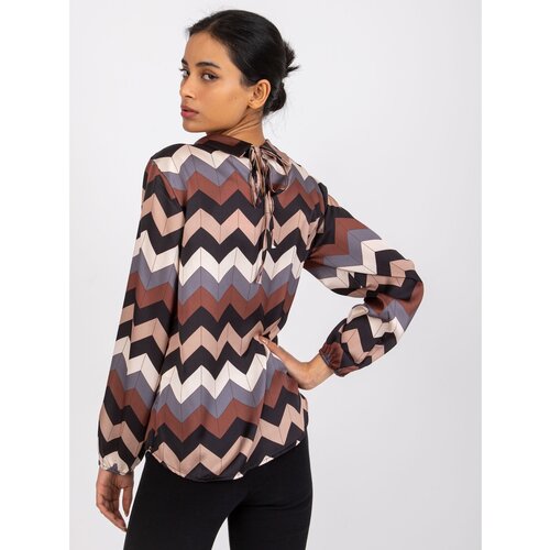 Fashion Hunters Black patterned Silesia blouse Slike